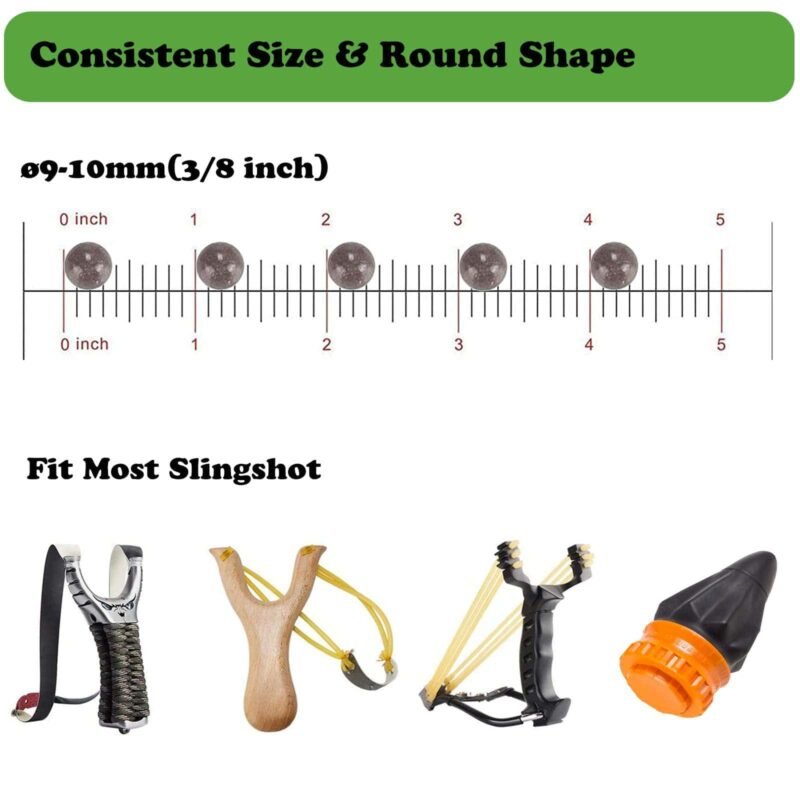 SSR02 Slingshot Ammo Ball 9mm - 10mm for Hunting