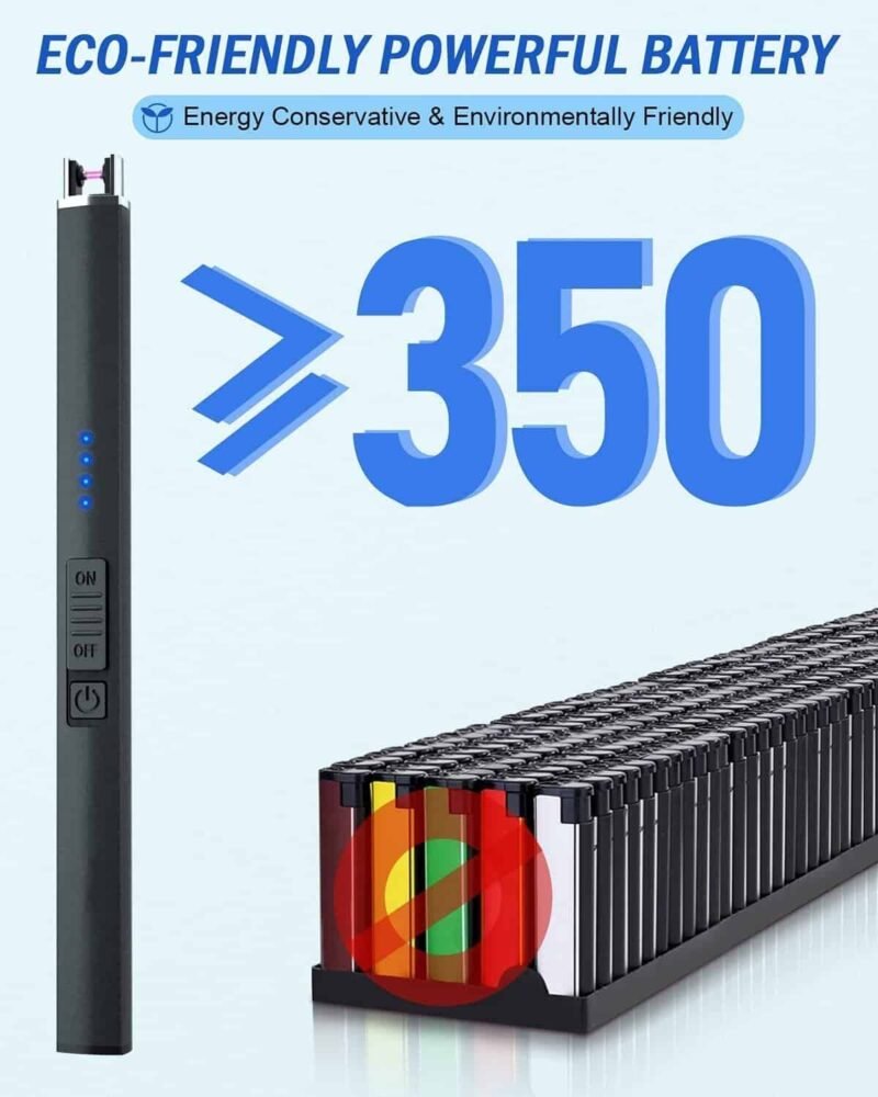 CDL02 Electric Candle Lighter Plasma Arc Lighters Windproof & Flameless with USB Rechargeable Battery