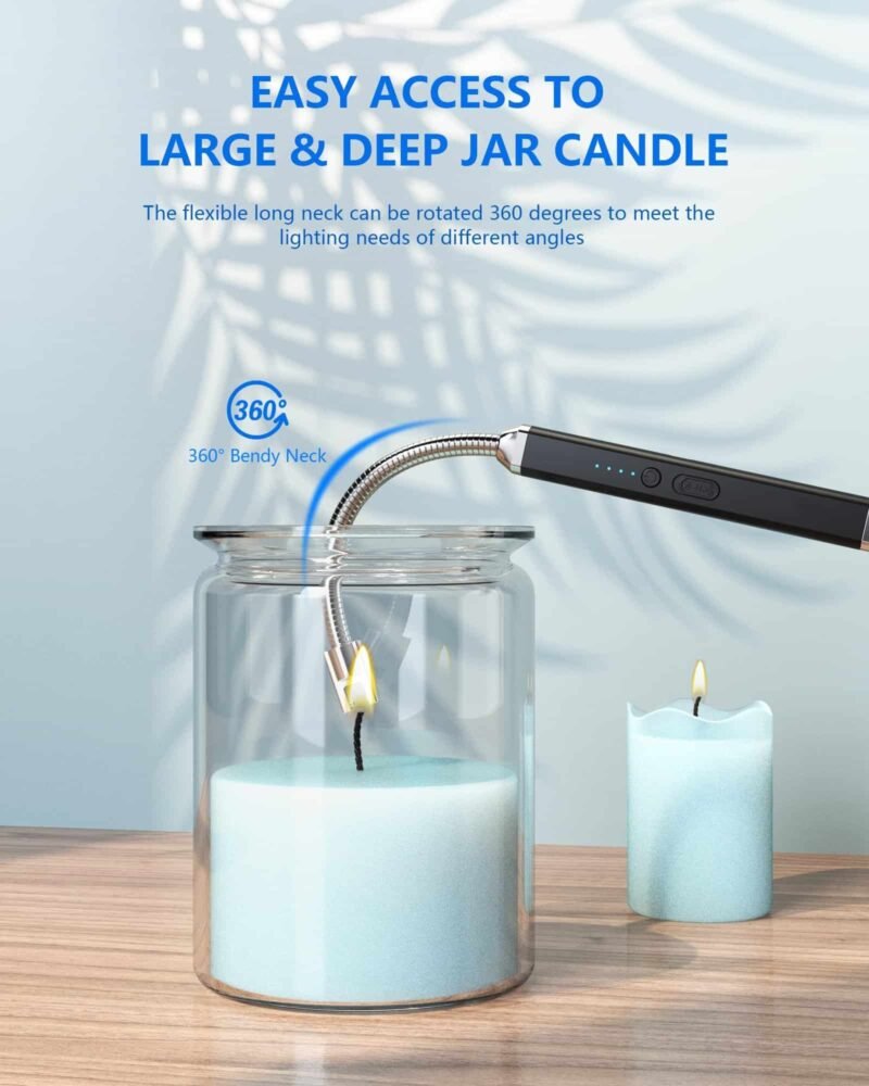 CDL04 Betrich long lighter, Candle Lighters Electric Lighter, Rechargeable Arc Lighter with LED Display