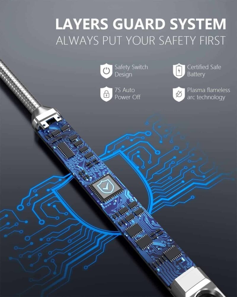 CDL04 Betrich long lighter, Candle Lighters Electric Lighter, Rechargeable Arc Lighter with LED Display