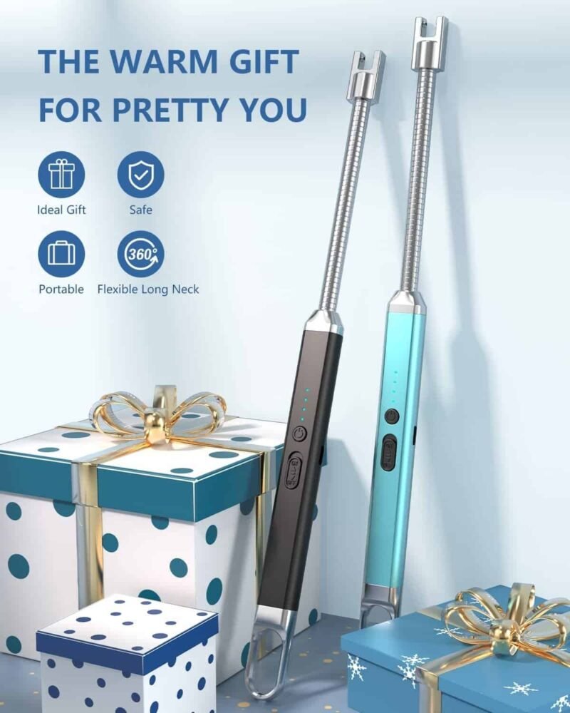 CDL04 Betrich long lighter, Candle Lighters Electric Lighter, Rechargeable Arc Lighter with LED Display